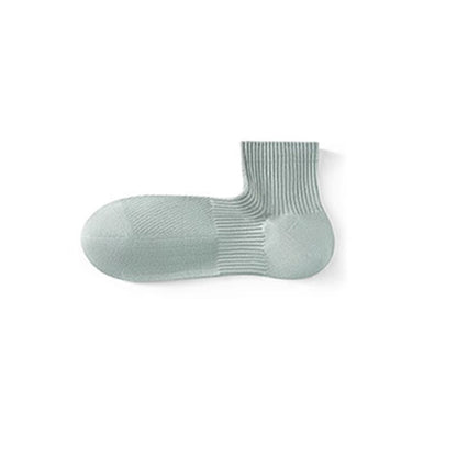 Cotton Solid Color Mesh Breathable Basic Ankle Socks(6 Pairs)