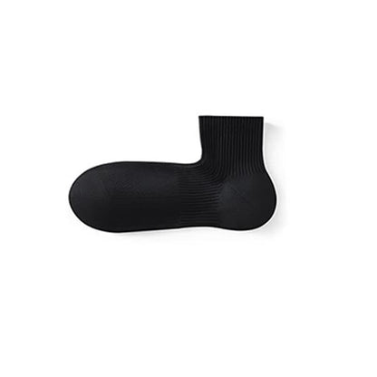 Cotton Solid Color Mesh Breathable Basic Ankle Socks(6 Pairs)