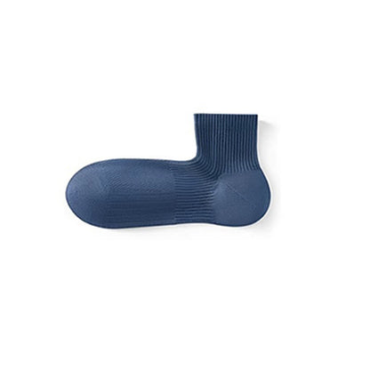 Cotton Solid Color Mesh Breathable Basic Ankle Socks(6 Pairs)