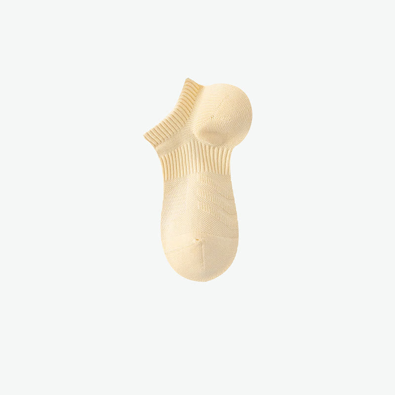 Cotton Solid Color Sports No Show Socks(7 Pairs)