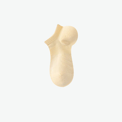 Cotton Solid Color Sports No Show Socks(7 Pairs)