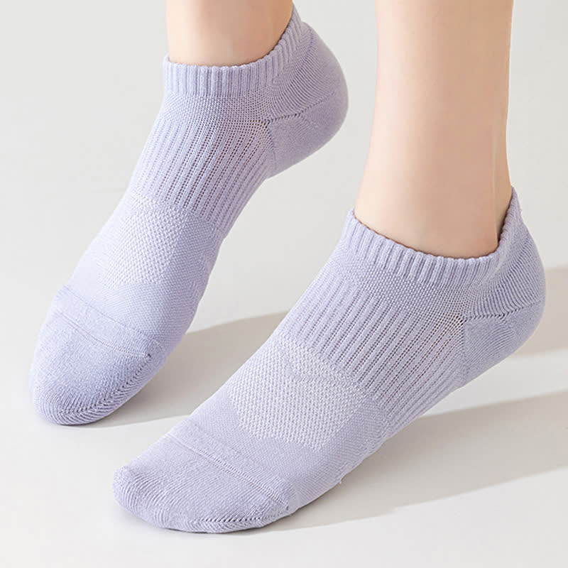 Cotton Solid Color Sports No Show Socks(7 Pairs)