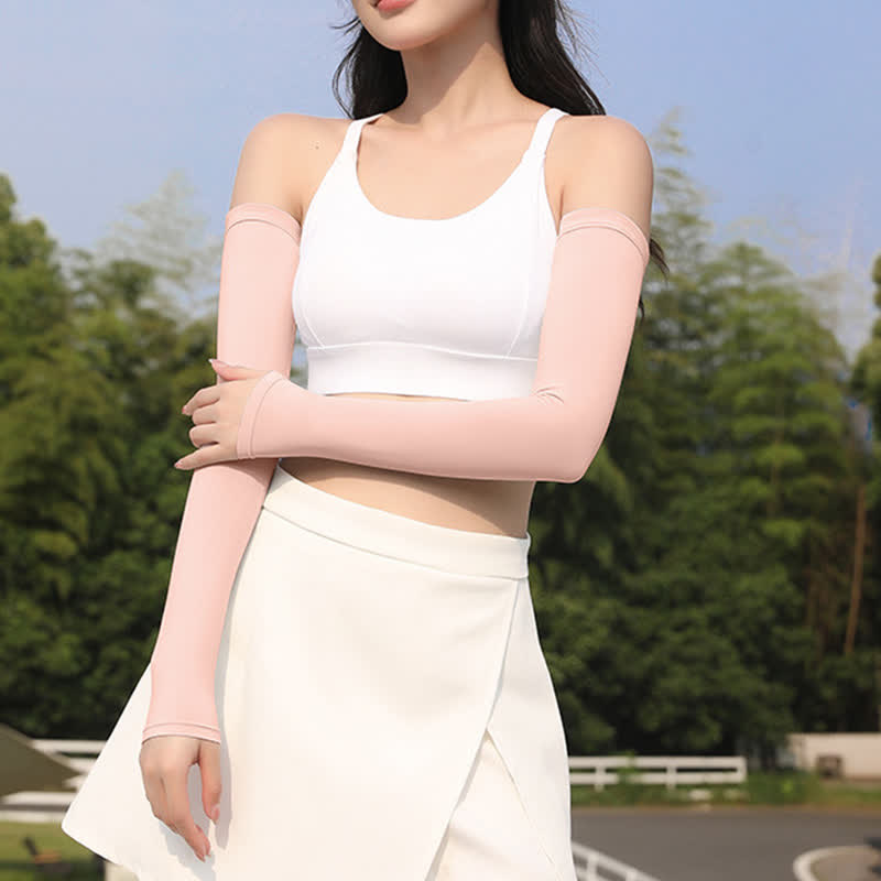 Outdoor Sports Sun Protection Ice Silk Arm Sleeves - image 3
