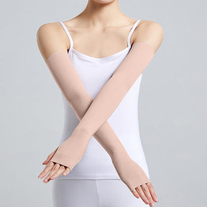Long Modal Finger Loop Arm Sleeves(2 Pairs)