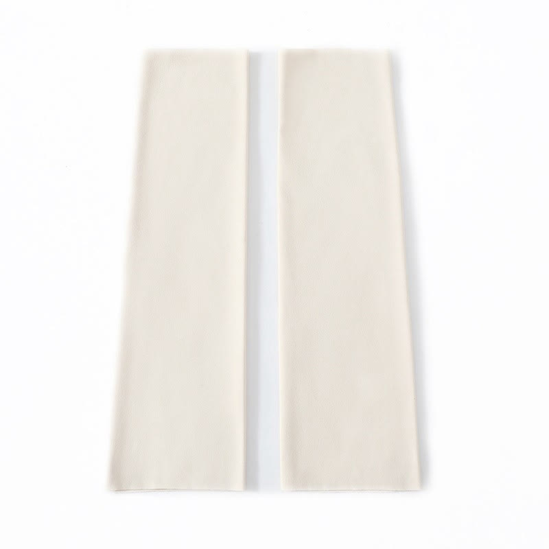 Solid Color Basic Breathable Calf Sleeves - Beige - XL - image 8