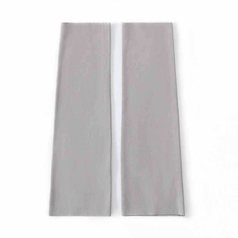 Solid Color Basic Breathable Calf Sleeves - Grey - XL - image 9