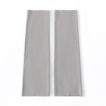 Solid Color Basic Breathable Calf Sleeves - Grey - XL - image 9