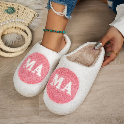 Plus Size MAMA Print Slippers - image 1