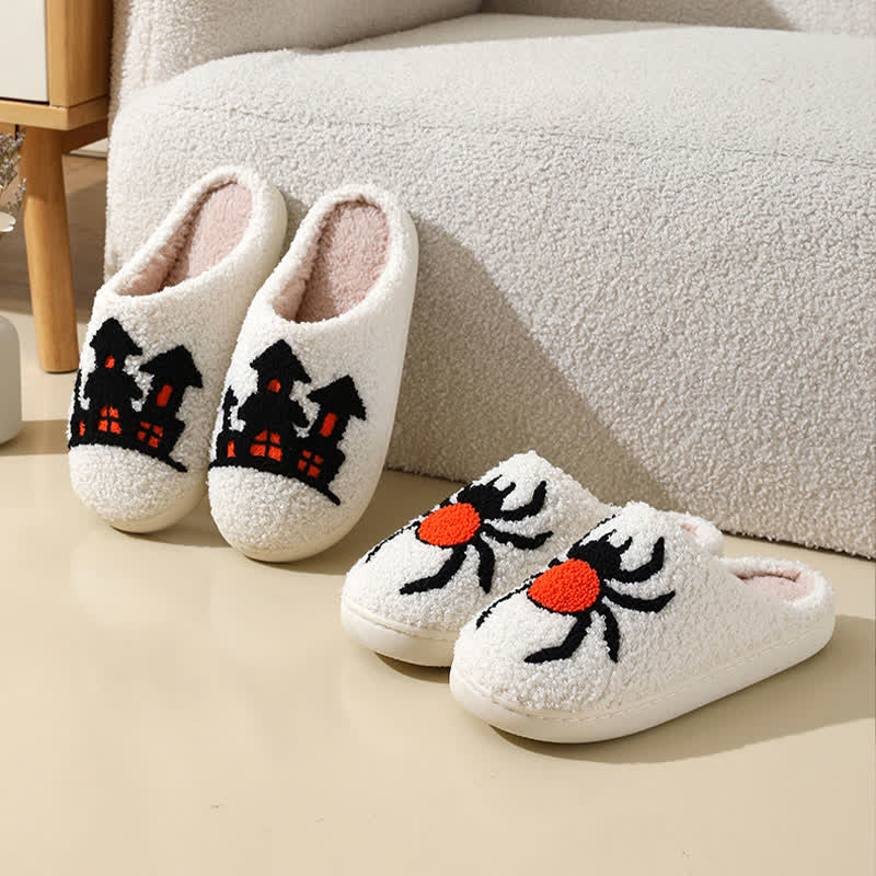 Plus Size Halloween Element Print Slippers - image 1