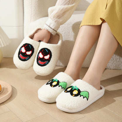 Plus Size Halloween Cartoon Mask Slippers - image 0