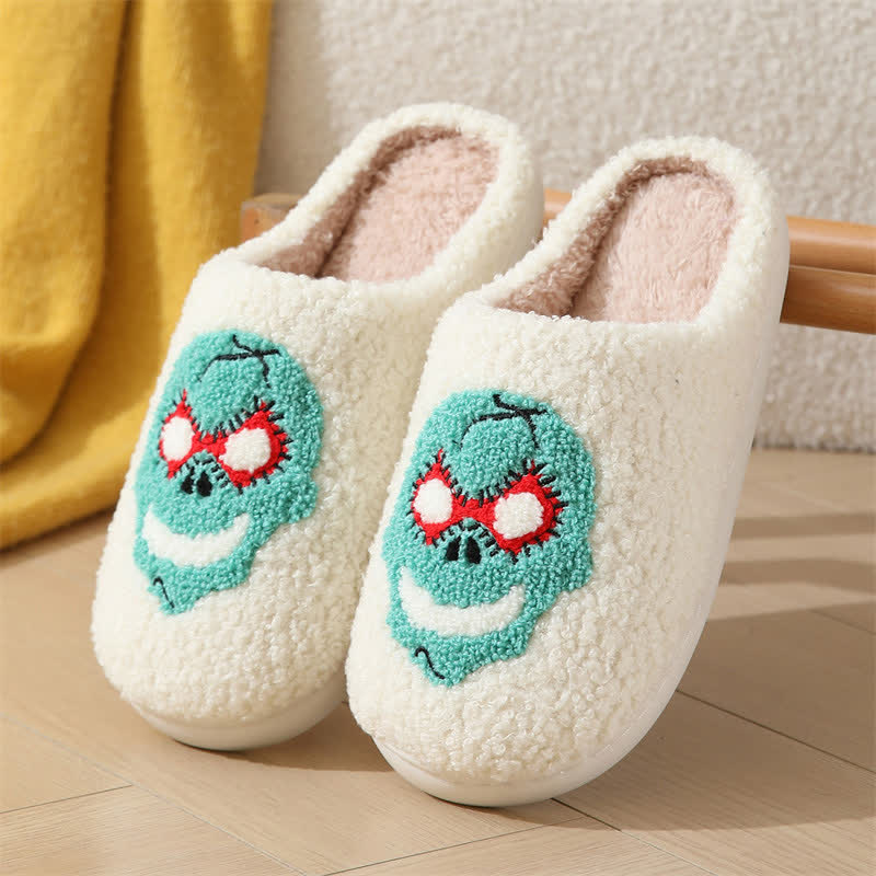 Plus Size Halloween Cartoon Mask Slippers - Blue - EU43-44(US9-10) - image 7