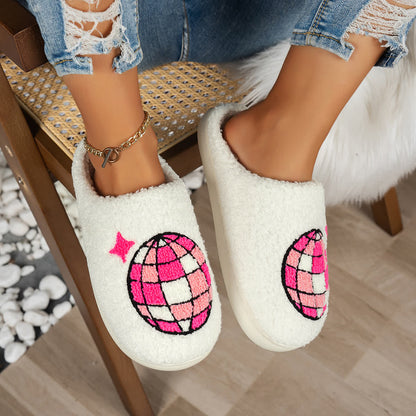 Plus Size Disco Ball Print Slippers - image 10
