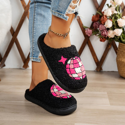 Plus Size Disco Ball Print Slippers - image 5
