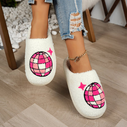 Plus Size Disco Ball Print Slippers - image 9