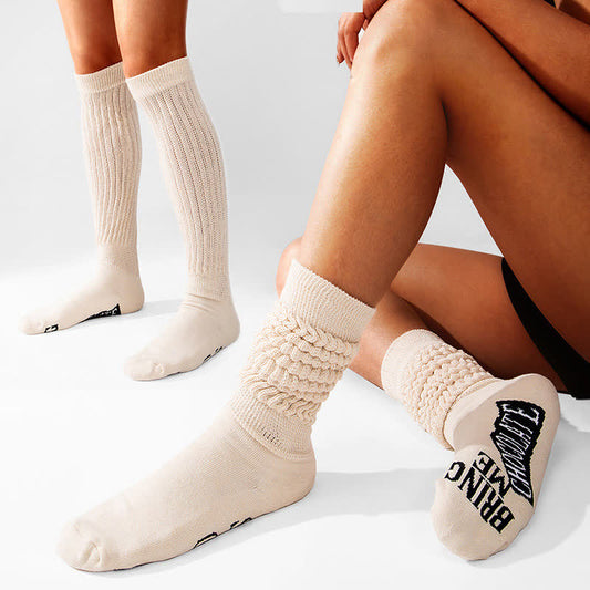 Printed Sole Knee High Socks - image 1