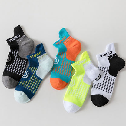 Plus Size Color Block Sports Ankle Compression Socks(5 Pairs) - Multicolor - EU38-45(US5-11) - image 1