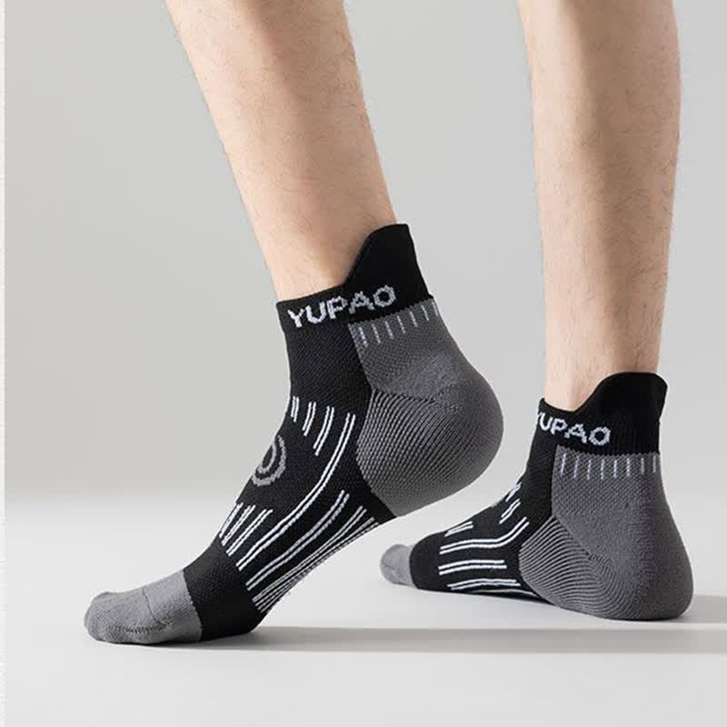 Plus Size Color Block Sports Ankle Compression Socks(5 Pairs) - image 2