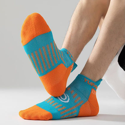 Plus Size Color Block Sports Ankle Compression Socks(5 Pairs) - image 9