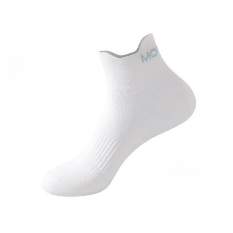 Plus Size Pinstripe Sports Ankle Compression Socks(6 Pairs) - White - EU36-44(US3-10) - image 3