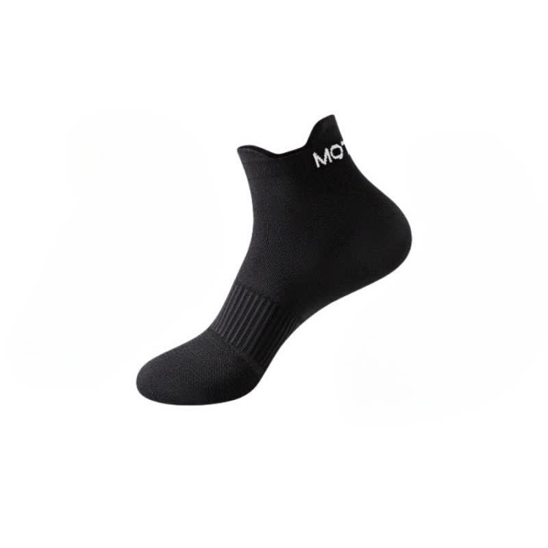 Plus Size Pinstripe Sports Ankle Compression Socks(6 Pairs) - Black - EU36-44(US3-10) - image 7