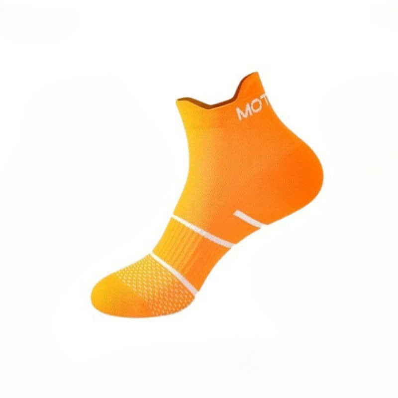 Plus Size Pinstripe Sports Ankle Compression Socks(6 Pairs) - Orange - EU36-44(US3-10) - image 5