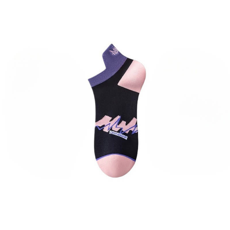 Cotton Geometric Ankle Compression Socks(5 Pairs) - Black - EU36-40(US3-7) - image 7