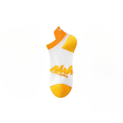 Cotton Geometric Ankle Compression Socks(5 Pairs) - Orange - EU36-40(US3-7) - image 6