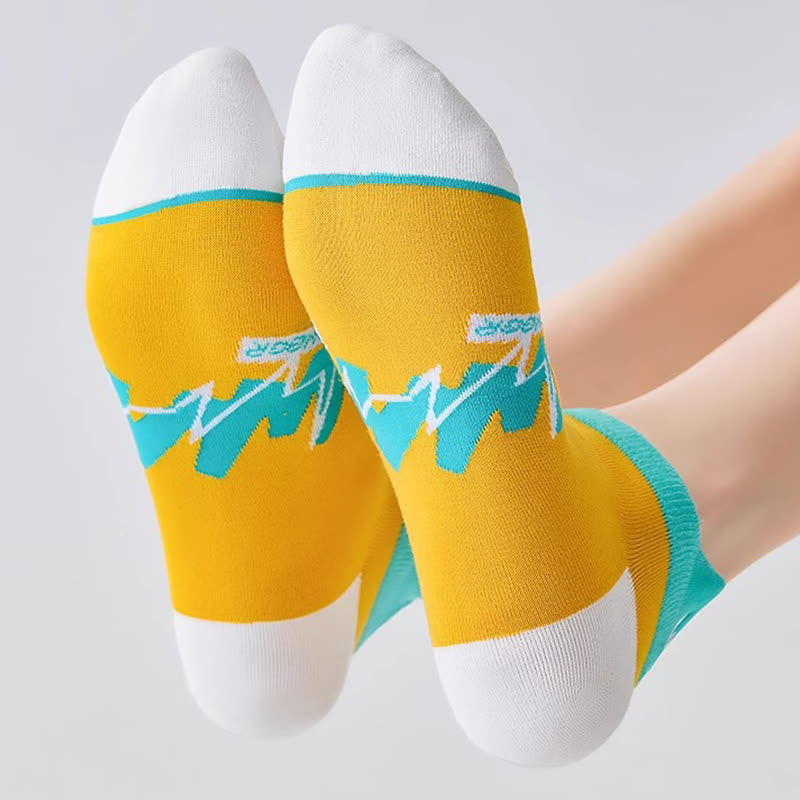 Cotton Geometric Ankle Compression Socks(5 Pairs) - image 9