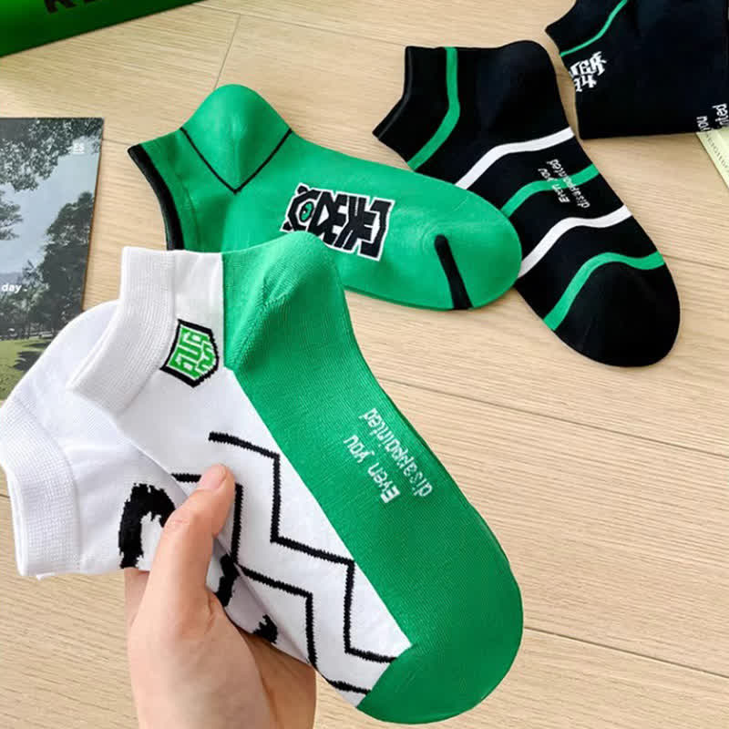 Stripe Series Cotton Ankle Socks(5 Pairs) - image 4