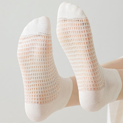 Mesh Breathable Mulberry Silk Ankle Socks(9 Pairs) - image 2