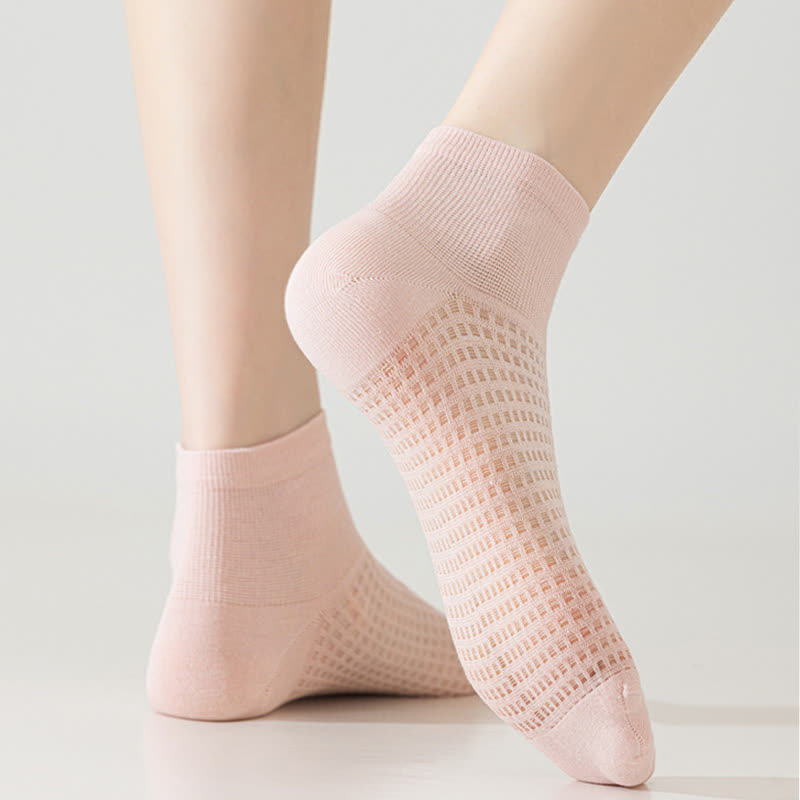 Mesh Breathable Mulberry Silk Ankle Socks(9 Pairs) - image 7