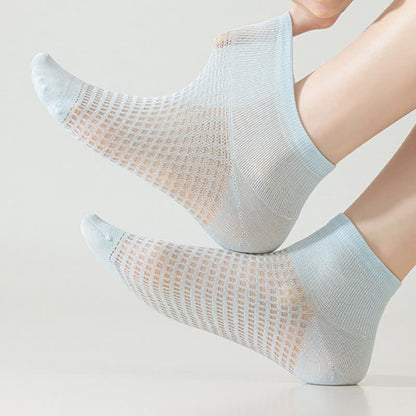 Mesh Breathable Mulberry Silk Ankle Socks(9 Pairs) - image 10
