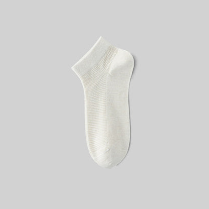 Mesh Breathable Mulberry Silk No Show Socks(9 Pairs) - White - EU36-40(US3-7) - image 4