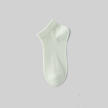 Mesh Breathable Mulberry Silk No Show Socks(9 Pairs) - Light Green - EU36-40(US3-7) - image 13