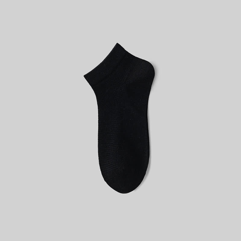 Mesh Breathable Mulberry Silk No Show Socks(9 Pairs) - Black - EU36-40(US3-7) - image 5