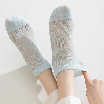 Mesh Breathable Mulberry Silk No Show Socks(9 Pairs) - image 11