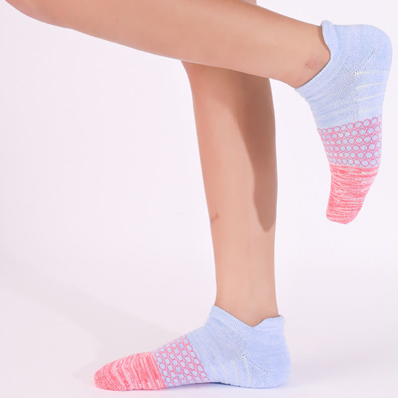 Gradient Color Block Cotton Ankle Compression Socks(8 Pairs) - image 2
