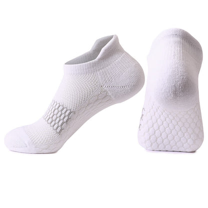 Gradient Color Block Cotton Ankle Compression Socks(8 Pairs) - White - EU39-42(US6-8.5) - image 12