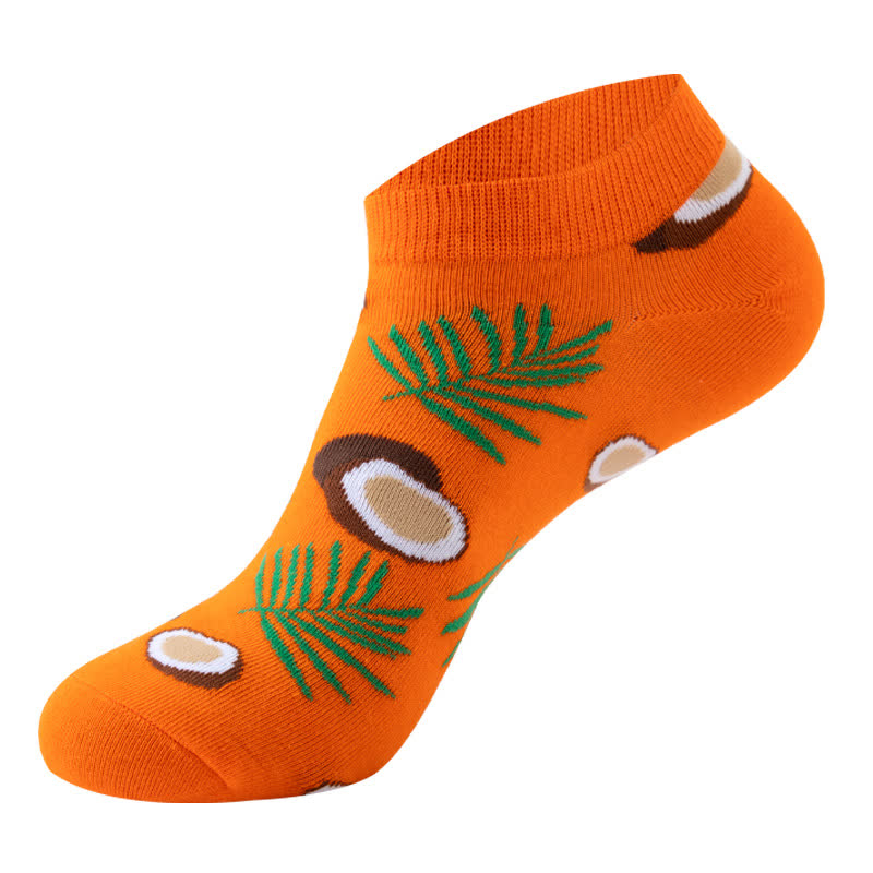 Colorful Fruit Series Ankle Socks(6 Pairs) - Orange - EU36-42(US3-8.5) - image 1