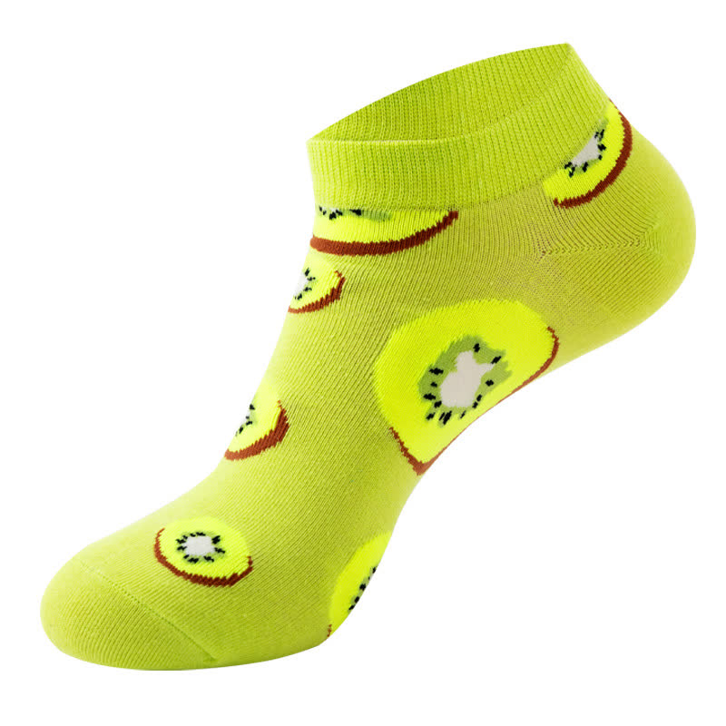 Colorful Fruit Series Ankle Socks(6 Pairs) - Light Green - EU36-42(US3-8.5) - image 2