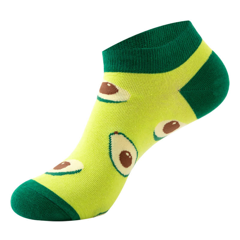 Colorful Fruit Series Ankle Socks(6 Pairs) - Dark Green - EU36-42(US3-8.5) - image 4