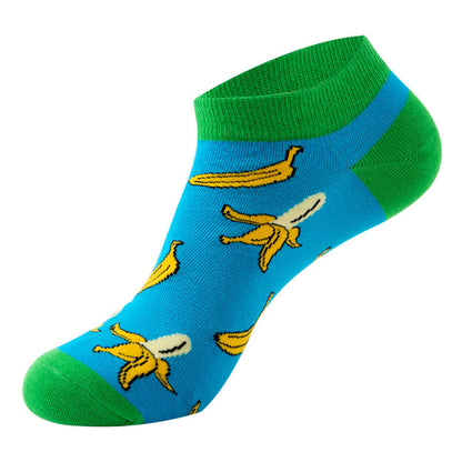 Fun Fruit Series Ankle Socks(6 Pairs) - Blue - EU36-42(US3-8.5) - image 6