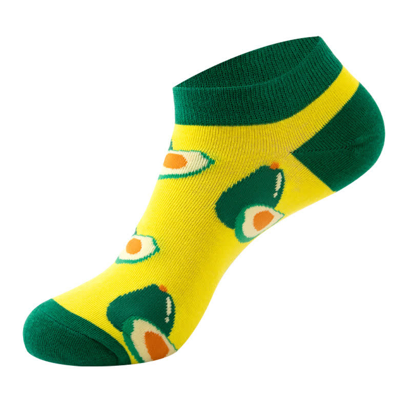 Fun Fruit Series Ankle Socks(6 Pairs) - Yellow - EU36-42(US3-8.5) - image 9
