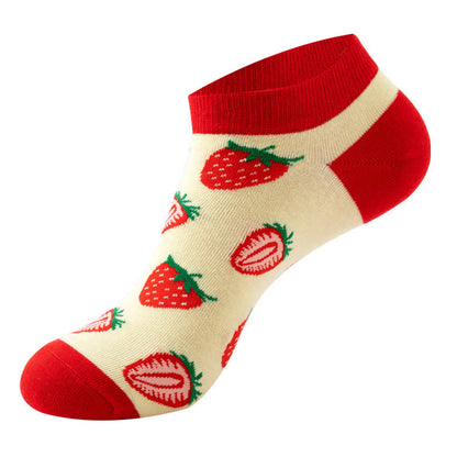 Fun Fruit Series Ankle Socks(6 Pairs) - Beige - EU36-42(US3-8.5) - image 3