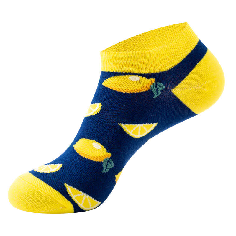Fun Fruit Series Ankle Socks(6 Pairs) - Navy Blue - EU36-42(US3-8.5) - image 8