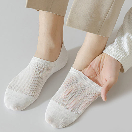 Solid Color Comfortable Mesh Cotton No Show Socks(8 Pairs) - image 1