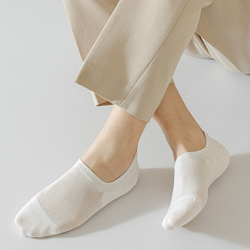 Solid Color Comfortable Mesh Cotton No Show Socks(8 Pairs) - image 2