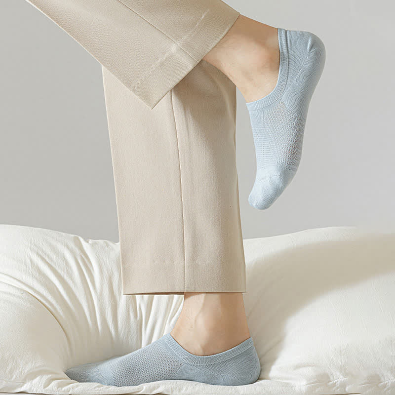 Solid Color Comfortable Mesh Cotton No Show Socks(8 Pairs) - image 12