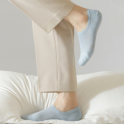 Solid Color Comfortable Mesh Cotton No Show Socks(8 Pairs) - image 12