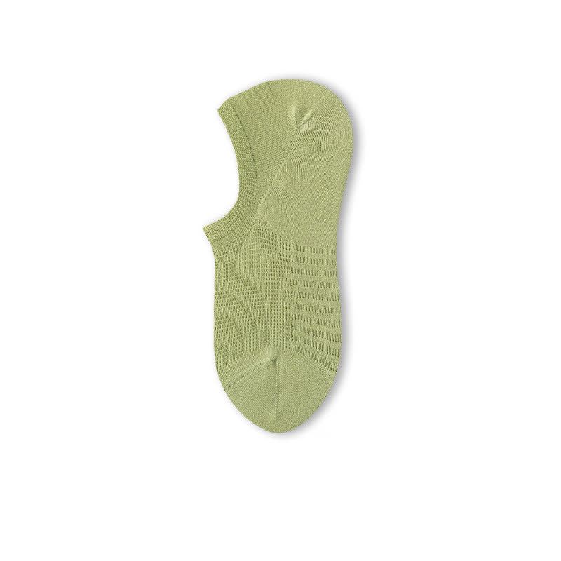 Solid Color Comfortable Mesh Cotton No Show Socks(8 Pairs) - Light Green - EU39-44(US6-10) - image 7